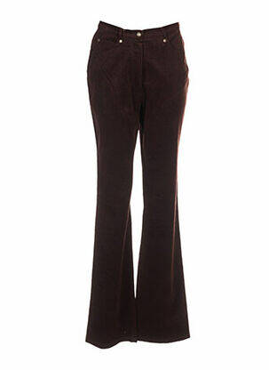 Pantalon droit taille haute taille haute marron QUATTRO femme