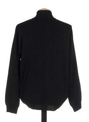Gilet manches longues finition bords-côtes noir PARTNER'S homme