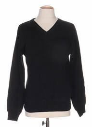 Pull col v manches longues noir PARTNER'S homme