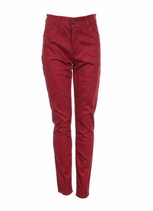 Pantalon slim taille basse taille basse rouge EVA KAYAN femme