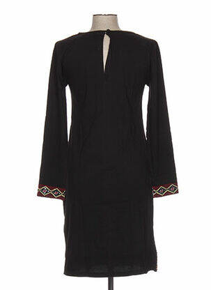Robe mi-longue manches longues manches longues noir REDSOUL femme