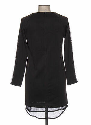 Robe courte fermeture zippée au dos manches longues noir REDSOUL femme