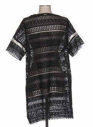 Robe courte manches courtes manches courtes noir HANNY DEEP femme