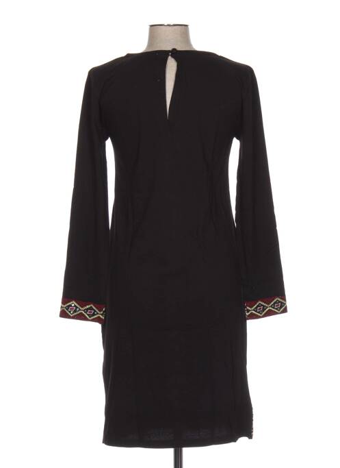 Robe mi-longue manches longues manches longues noir REDSOUL femme