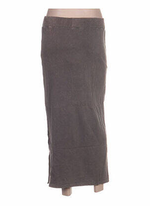 Jupe longue taille élastique gris REDSOUL femme