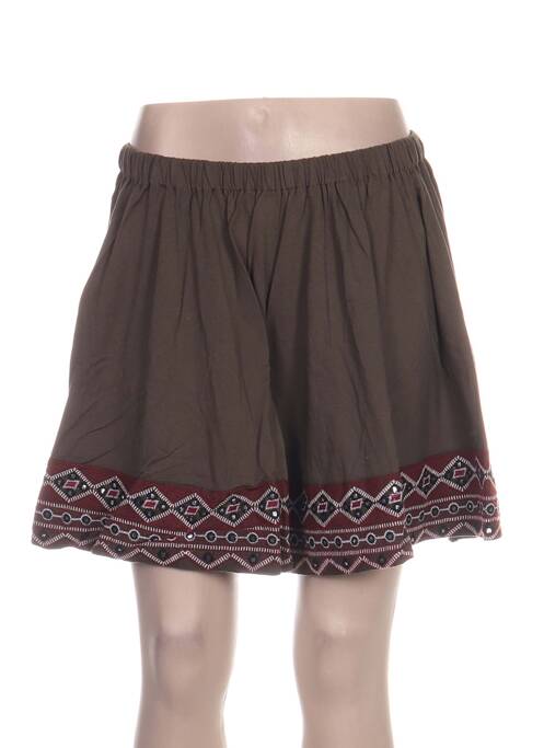 Jupe courte coupe évasée vert REDSOUL femme