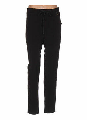 Pantalon droit taille élastique noir MARYLEY femme