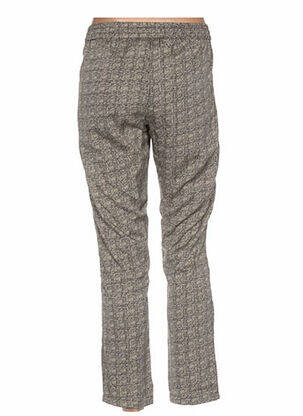 Pantalon droit taille élastique beige REDSOUL femme