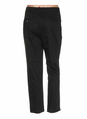 Pantalon droit fermeture zippée sous rabat avec crochet taille basse noir REDSOUL femme