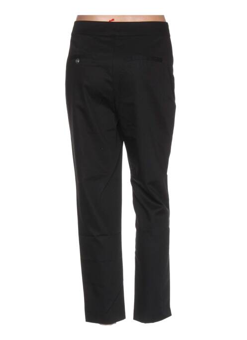 Pantalon droit fermeture zippée sous rabat avec crochet taille basse noir REDSOUL femme