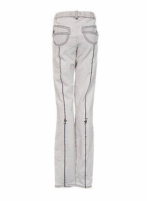 Pantalon slim taille élastique gris LEGZSKIN femme