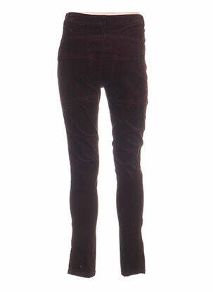Pantalon slim taille haute taille haute rouge BLACK LABEL femme