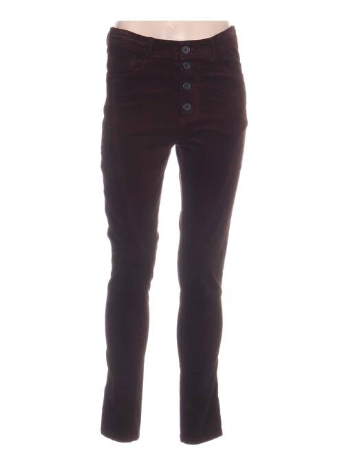 Pantalon slim poches taille haute rouge BLACK LABEL femme