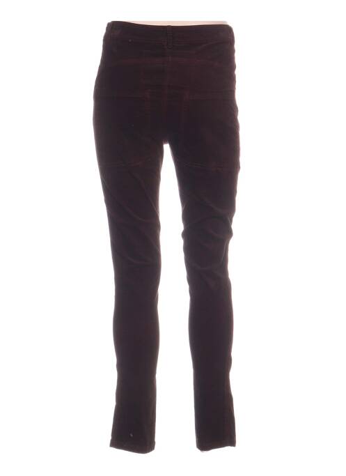 Pantalon slim poches taille haute rouge BLACK LABEL femme