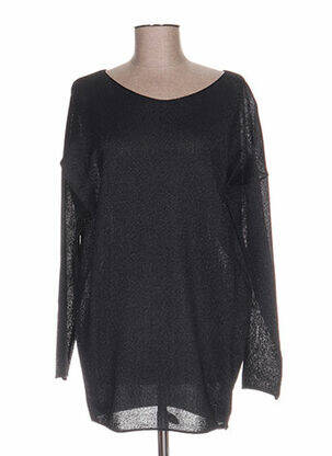 Pull coupe droite manches longues noir SARAH PACINI femme