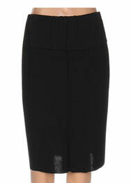 Jupe mi-longue coupe droite noir FILEUSE D'ARVOR femme