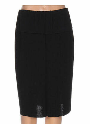 Jupe mi-longue coupe droite noir FILEUSE D'ARVOR femme
