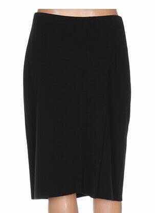 Jupe mi-longue coupe droite noir FILEUSE D'ARVOR femme