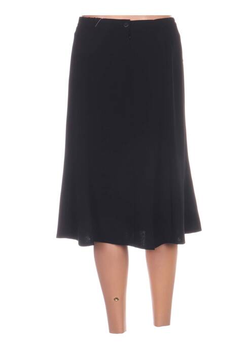 Jupe mi-longue noir GEVANA pour femme