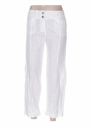 Pantalon droit blanc DECA pour femme