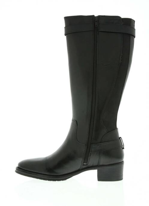 Bottes tissage satiné talon de 4 à 6cm noir INITIALE PARIS femme