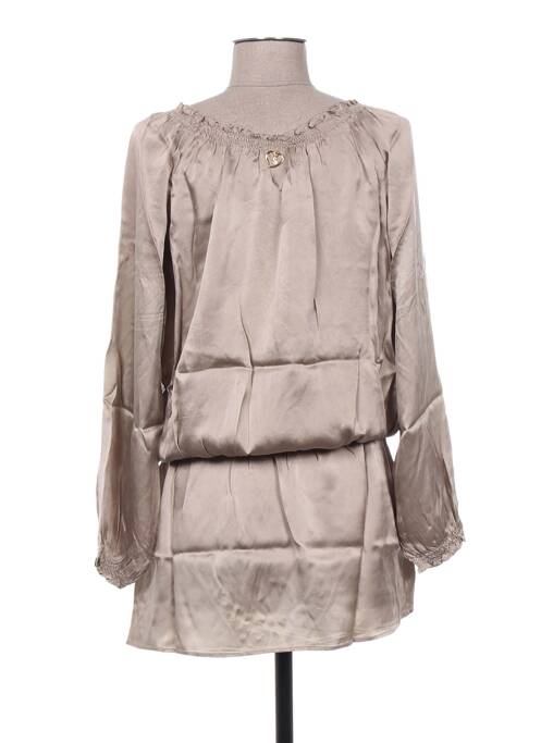 Robe courte marron MINE DE RIEN pour femme