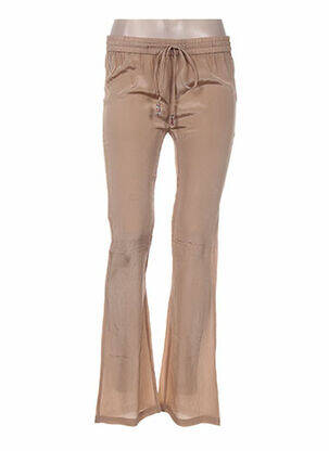 Pantalon droit taille élastique beige MINE DE RIEN femme