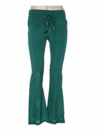 Pantalon droit taille élastique vert MINE DE RIEN femme