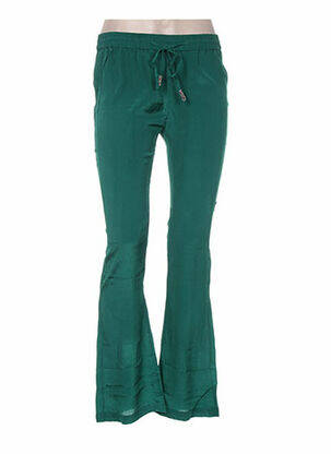 Pantalon droit taille élastique vert MINE DE RIEN femme