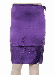 Jupe mi-longue fermeture zip latéral violet MINE DE RIEN femme