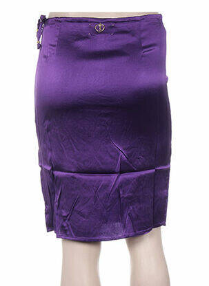 Jupe mi-longue fermeture zip latéral violet MINE DE RIEN femme
