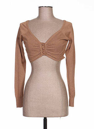 Boléro maille fine marron C'KENZA femme