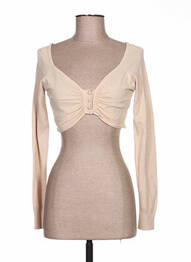 Boléro manches longues beige C'KENZA femme
