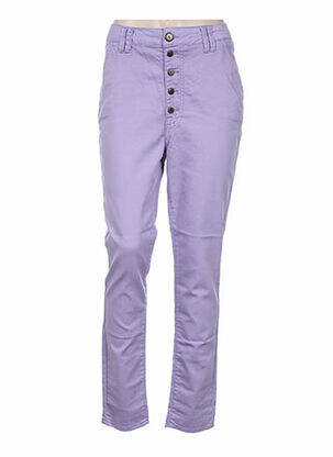 Pantalon droit violet FUNAKI pour femme