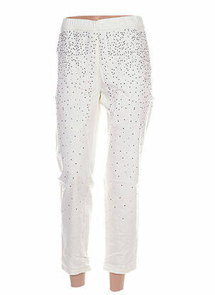 Pantalon droit stretch blanc MIAMODA femme
