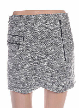 Mini-jupe doublure gris MORGAN femme