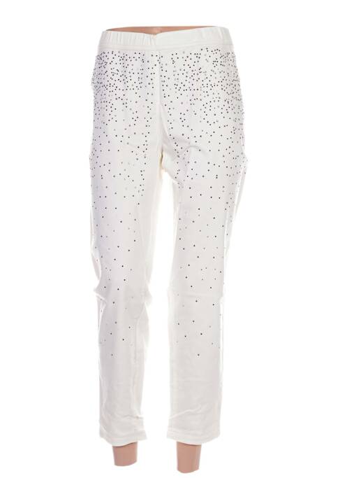 Pantalon droit stretch blanc MIAMODA femme