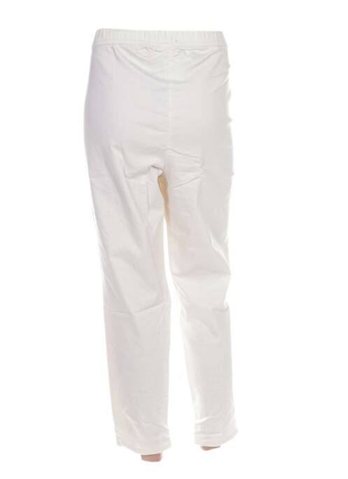 Pantalon droit stretch blanc MIAMODA femme