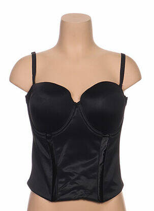 Corset bretelles élastiquées amovibles noir MAIDENFORM femme