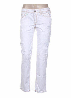 Jeans coupe slim slim taille basse blanc JUST CAVALLI femme