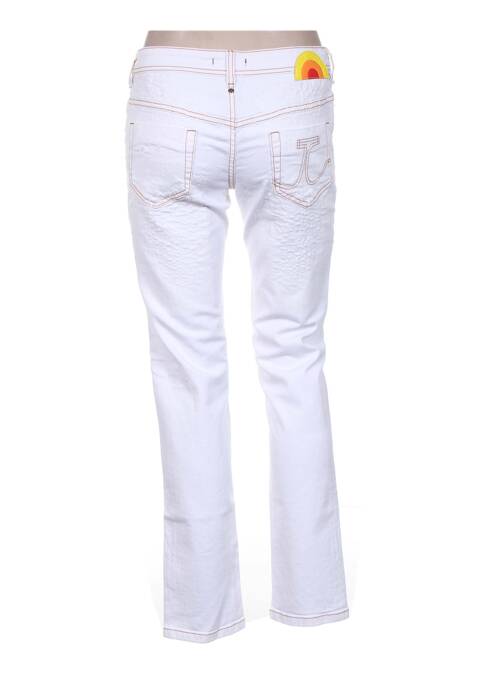 Jeans coupe slim blanc JUST CAVALLI pour femme