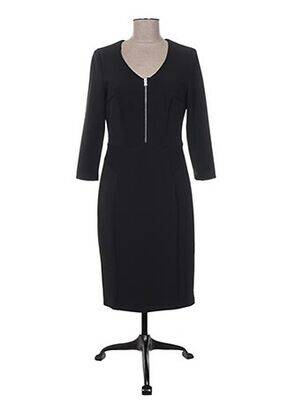 Robe mi-longue manches 3/4 manches 3/4 noir GERRY WEBER femme