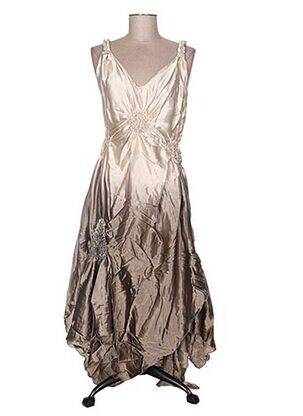 Robe longue coupe fluide fines bretelles gris SERENA KAY femme