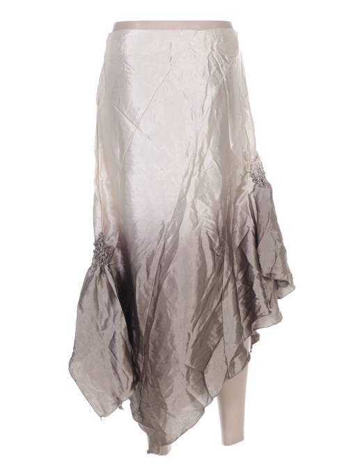 Jupe mi-longue gris SERENA KAY femme