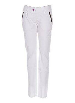 Pantalon 7/8 stretch taille basse blanc LA MARTINA femme
