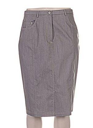 Jupe mi-longue stretch gris PAUPORTÉ femme