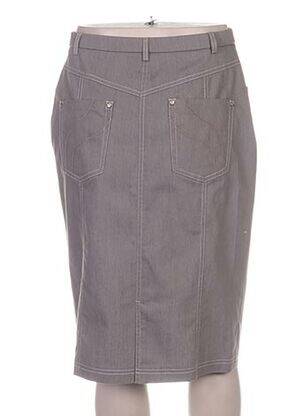 Jupe mi-longue stretch gris PAUPORTÉ femme