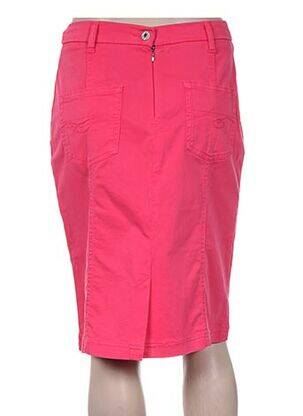 Jupe mi-longue stretch rose PAUPORTÉ femme