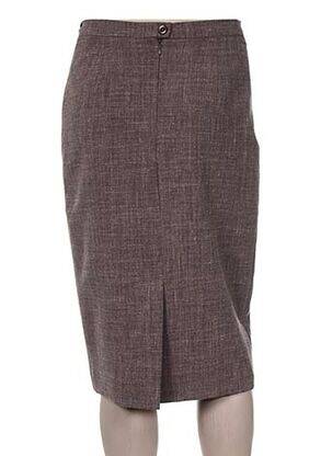 Jupe mi-longue coupe droite marron WEINBERG femme