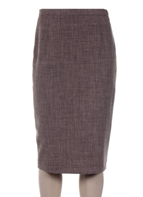 Jupe mi-longue coupe droite marron WEINBERG femme